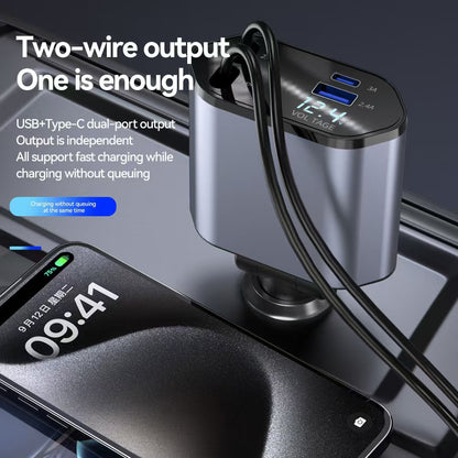 AURON Drive™ 4-in-1 Retractable Charging Cable