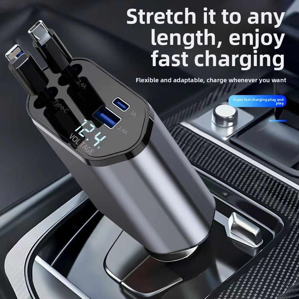 AURON Drive™ 4-in-1 Retractable Charging Cable